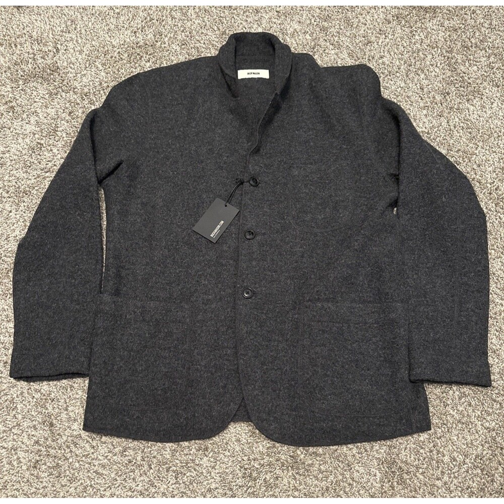 Buck Mason Charcoal Felted Chore Coat Men's Size Large 100% Merino Wool NWT